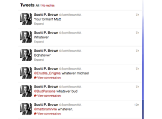 Illustration for article titled Debunking Scott Brown: Why There's No Way That Drunk Tweet Was a Butt Tweet